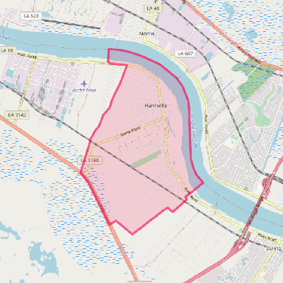 Map of Hahnville