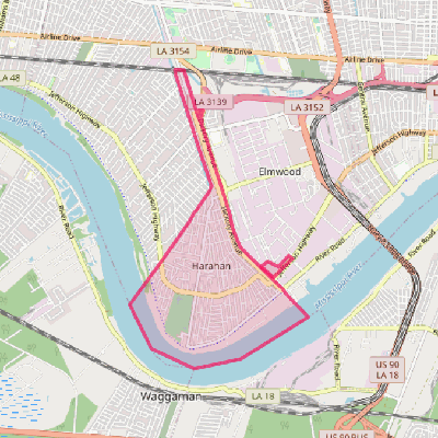 Map of Harahan