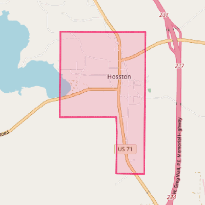 Map of Hosston