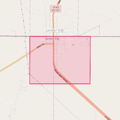 Map of Junction City