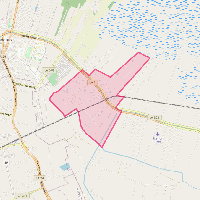 Map of Lafourche Crossing