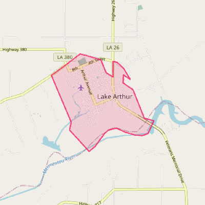 Map of Lake Arthur