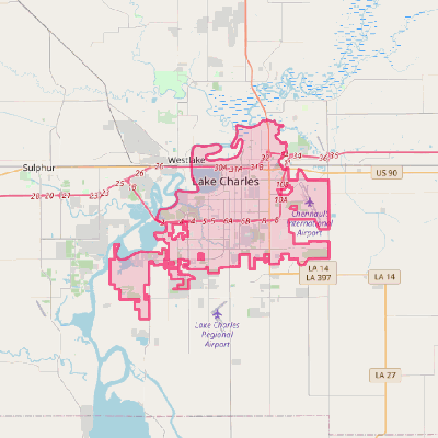 Map of Lake Charles