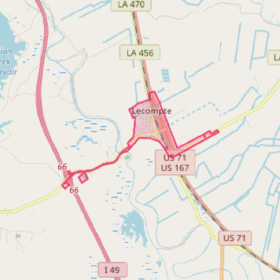 Map of Lecompte