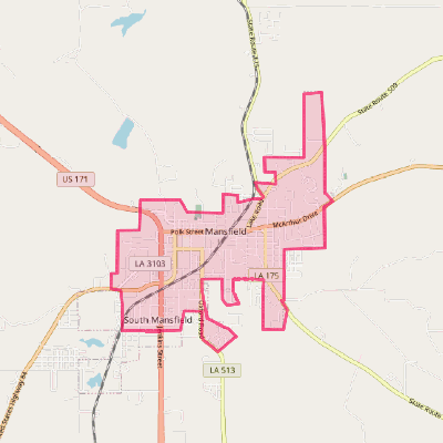 Map of Mansfield