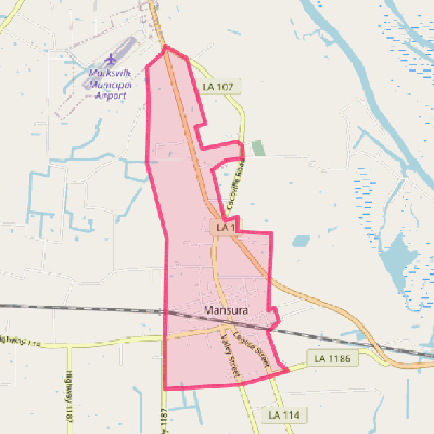 Map of Mansura