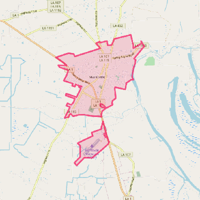 Map of Marksville