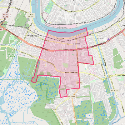 Map of Marrero