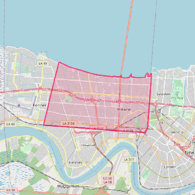 Map of Metairie