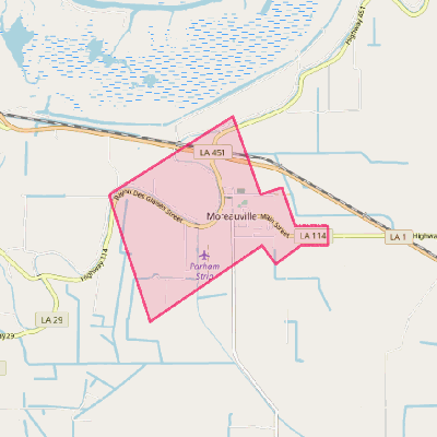 Map of Moreauville