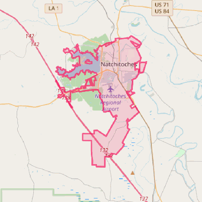 Map of Natchitoches