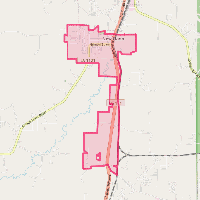 Map of New Llano