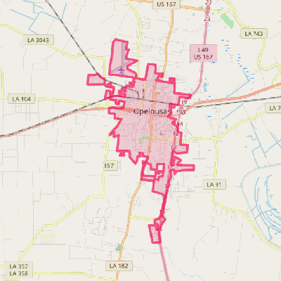 Map of Opelousas