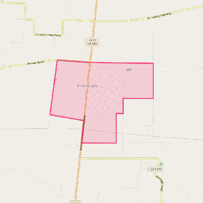 Map of Pine Prairie