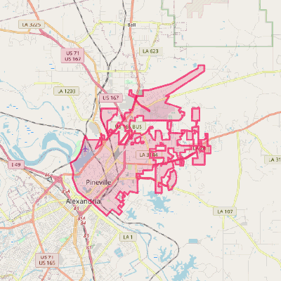 Map of Pineville