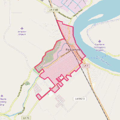 Map of Plaquemine