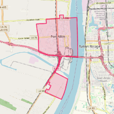 Map of Port Allen