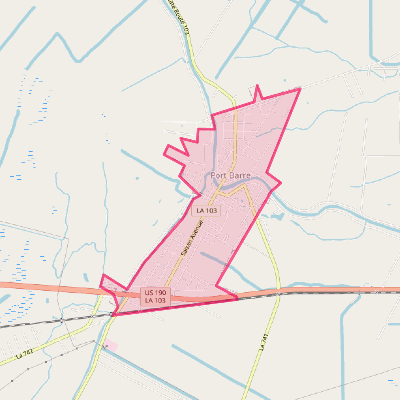 Map of Port Barre