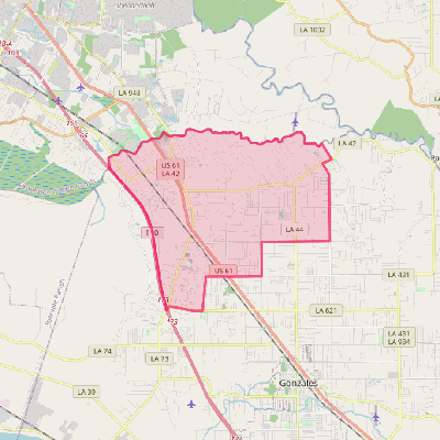 Map of Prairieville