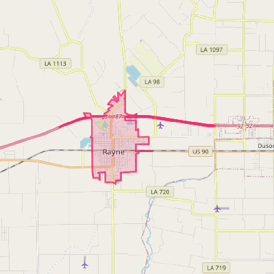 Map of Rayne