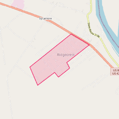 Map of Ridgecrest