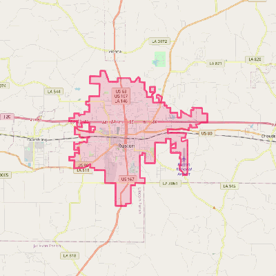 Map of Ruston