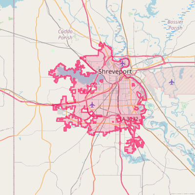 Map of Shreveport