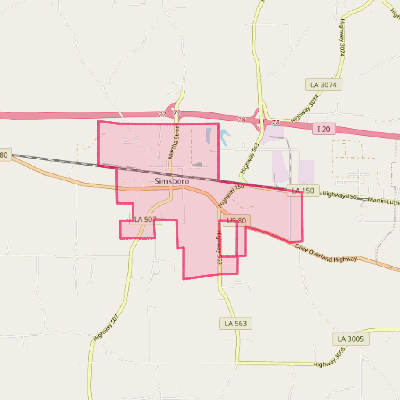 Map of Simsboro