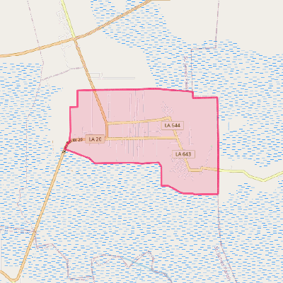 Map of South Vacherie