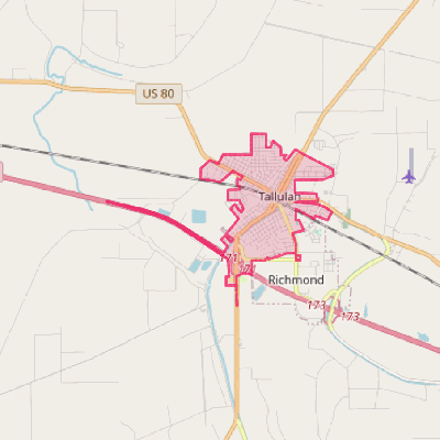 Map of Tallulah