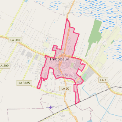 Map of Thibodaux