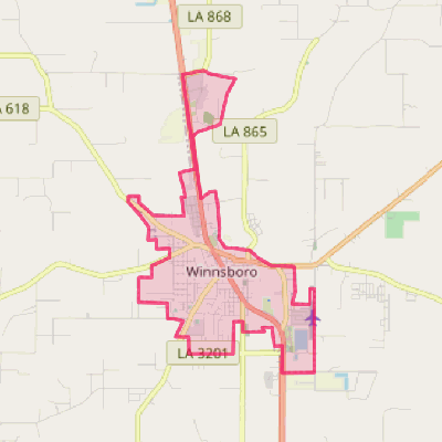 Map of Winnsboro