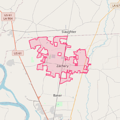 Map of Zachary