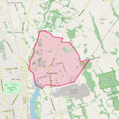 Map of Acushnet Center