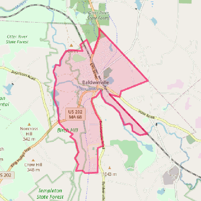 Map of Baldwinville