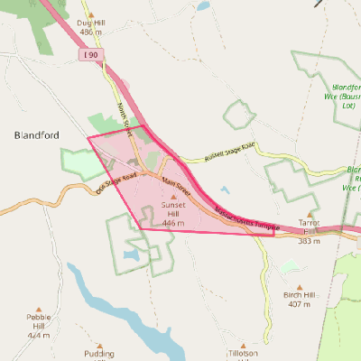 Map of Blandford