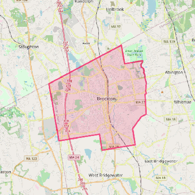 Map of Brockton