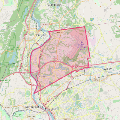 Map of Chicopee