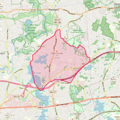 Map of Cochituate