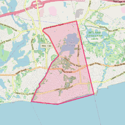 Map of Dennis Port