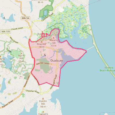 Map of Duxbury