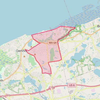 Map of East Dennis