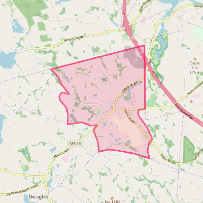 Map of East Douglas