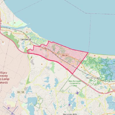 Map of East Sandwich