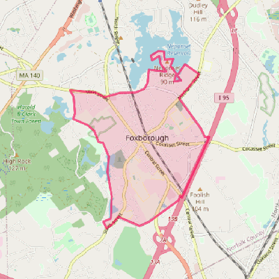 Map of Foxborough