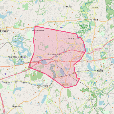 Map of Framingham