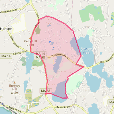 Map of Hanson