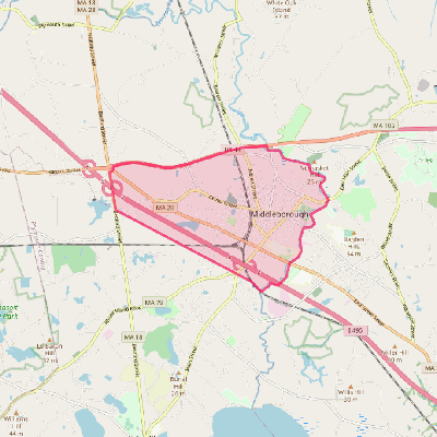 Map of Middleborough Center