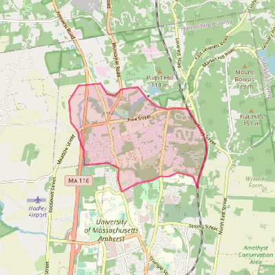 Map of North Amherst