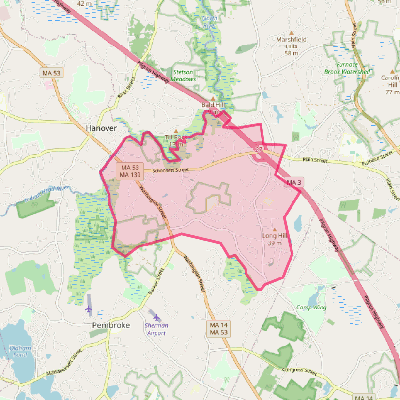 Map of North Pembroke